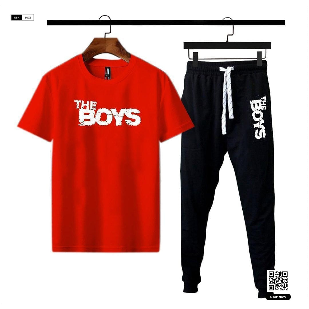 “The Boys” Printed Men’s Track Suit – Polyester 2-Pcs – Yellow, White & More
