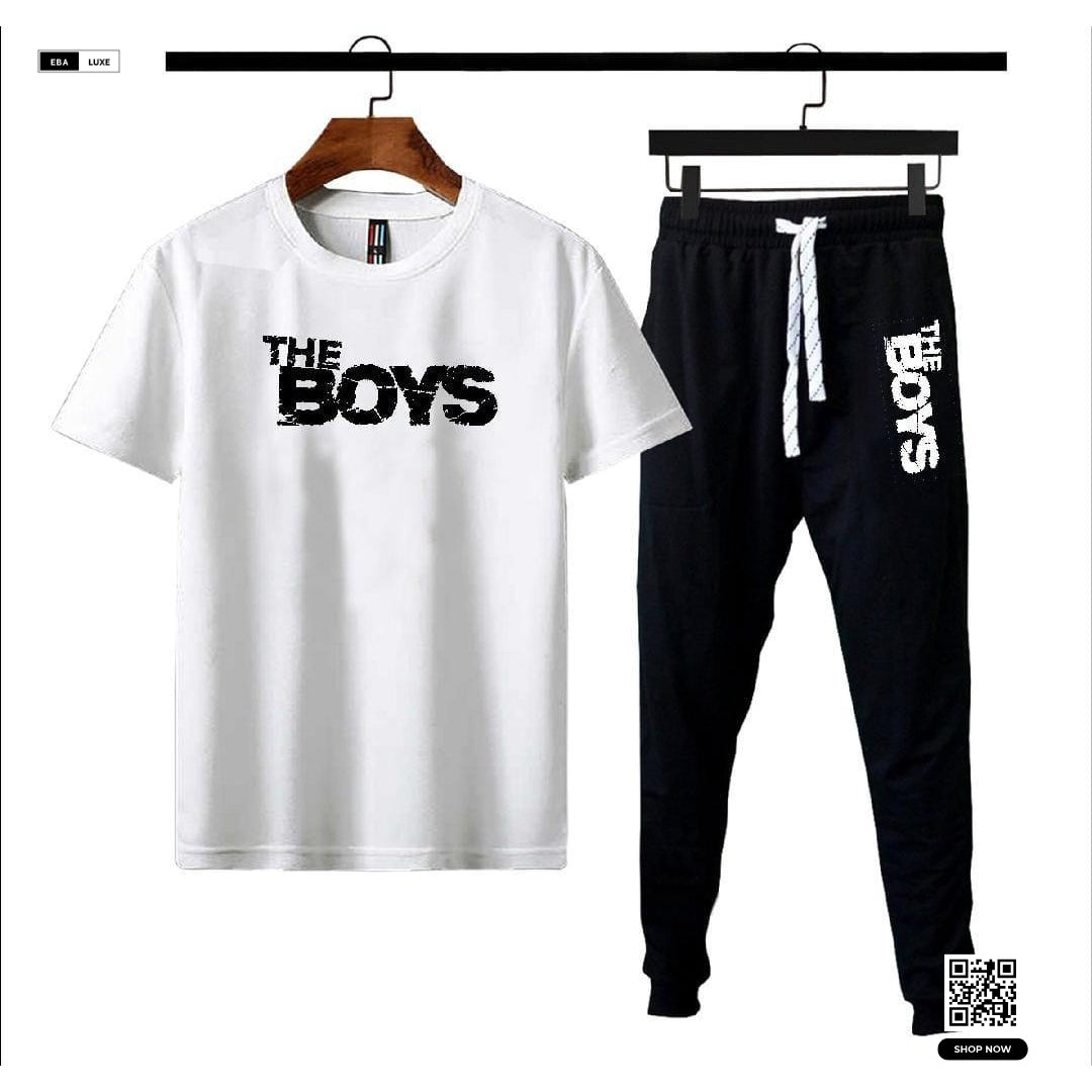 “The Boys” Printed Men’s Track Suit – Polyester 2-Pcs – Yellow, White & More