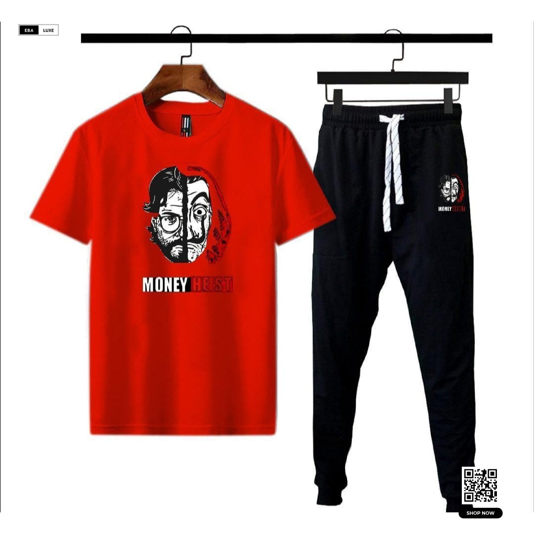 Men's Money Heist Graphic Track Suit – 2-Piece Micro Interlock Sublimation Set