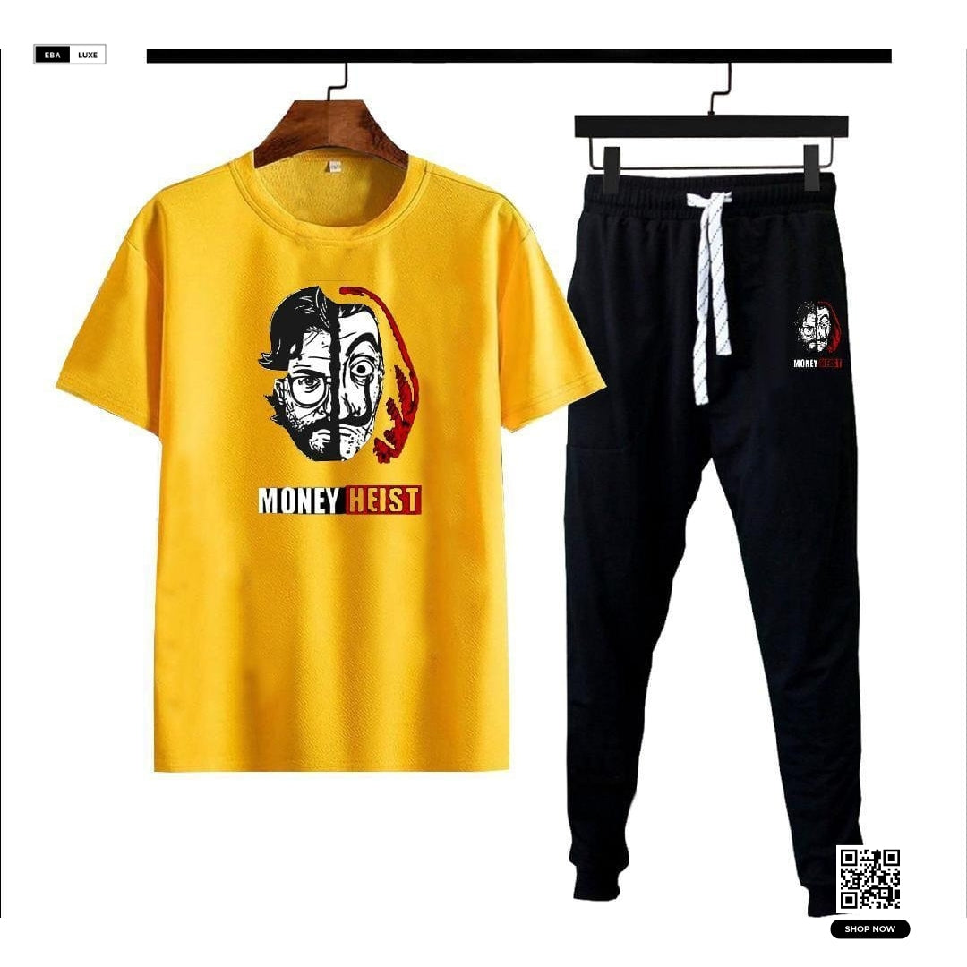 Men's Money Heist Graphic Track Suit – 2-Piece Micro Interlock Sublimation Set