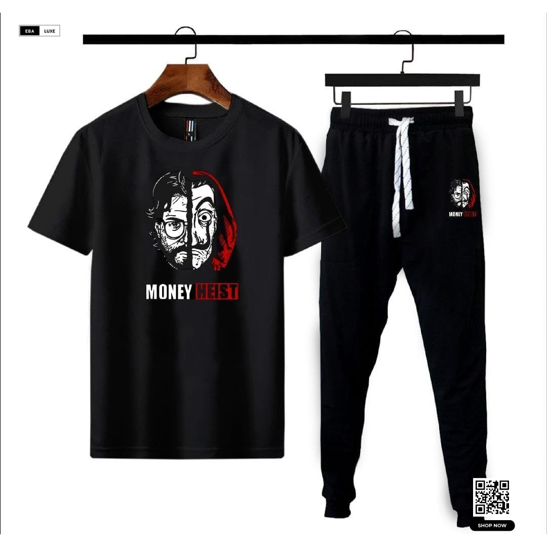 Men's Money Heist Graphic Track Suit – 2-Piece Micro Interlock Sublimation Set