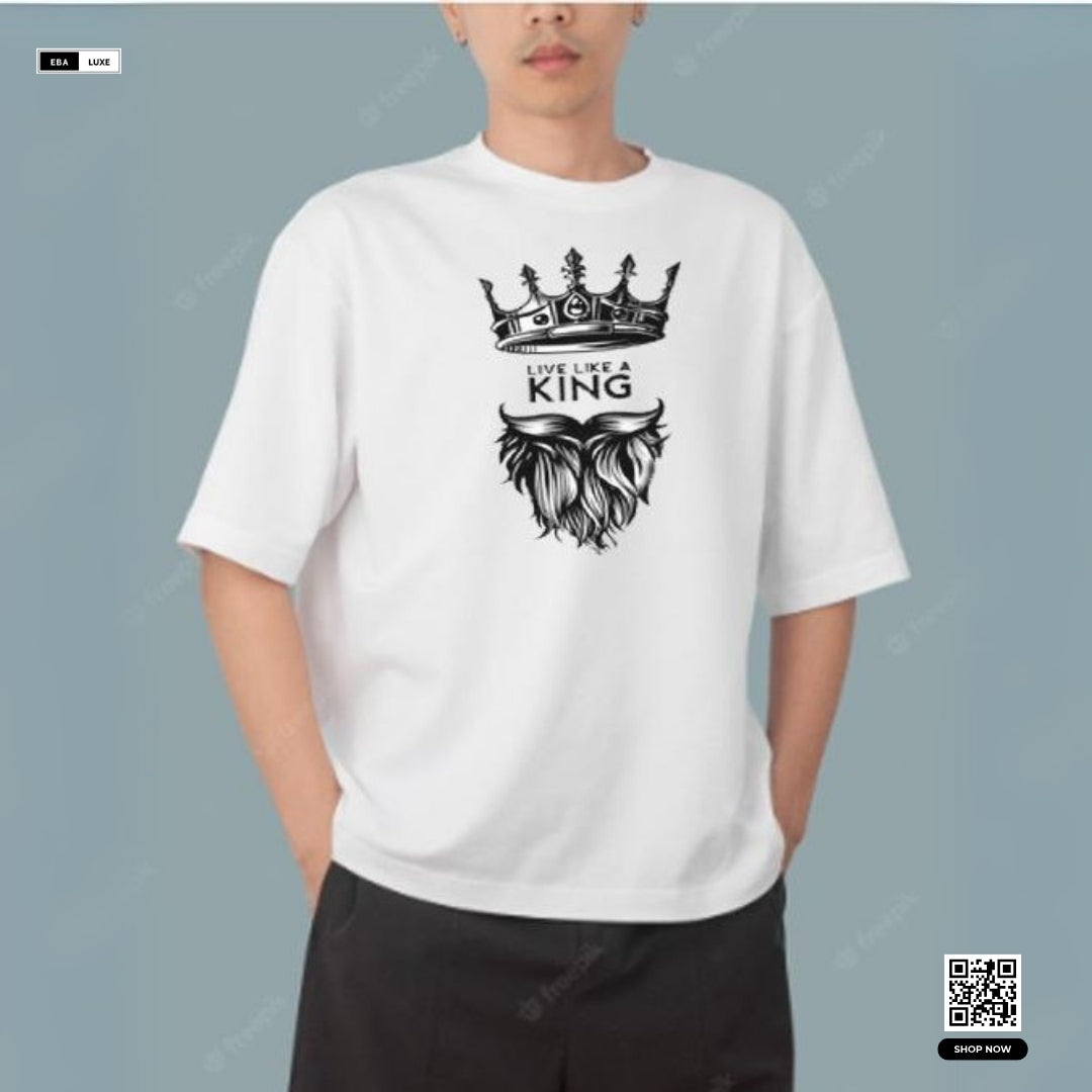 KING Printed Men's Track Suit – Cotton & Polyester – Stylish 2 Piece Set