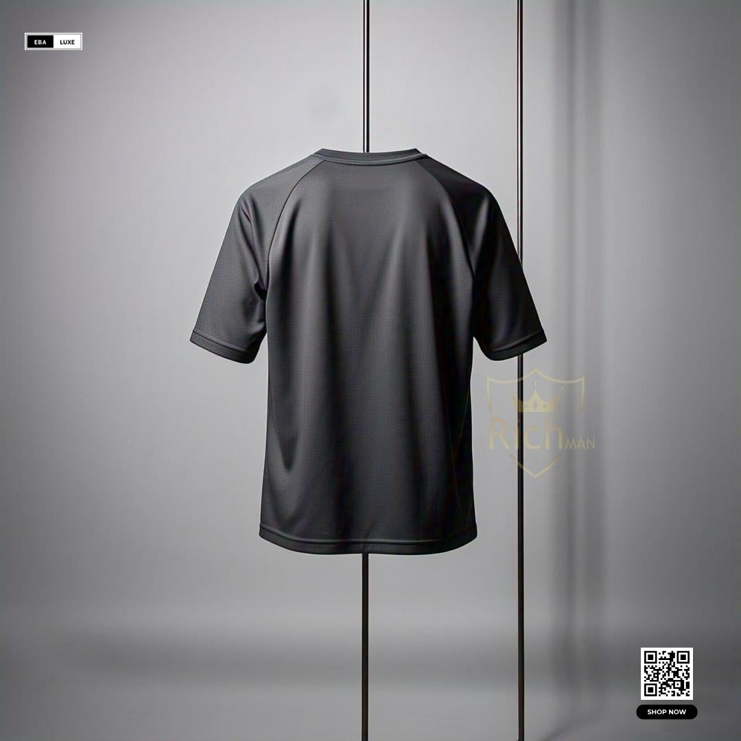 Micro Interlock Men’s Sportswear – T-Shirt + Bottom Set in Grey, Brown & More